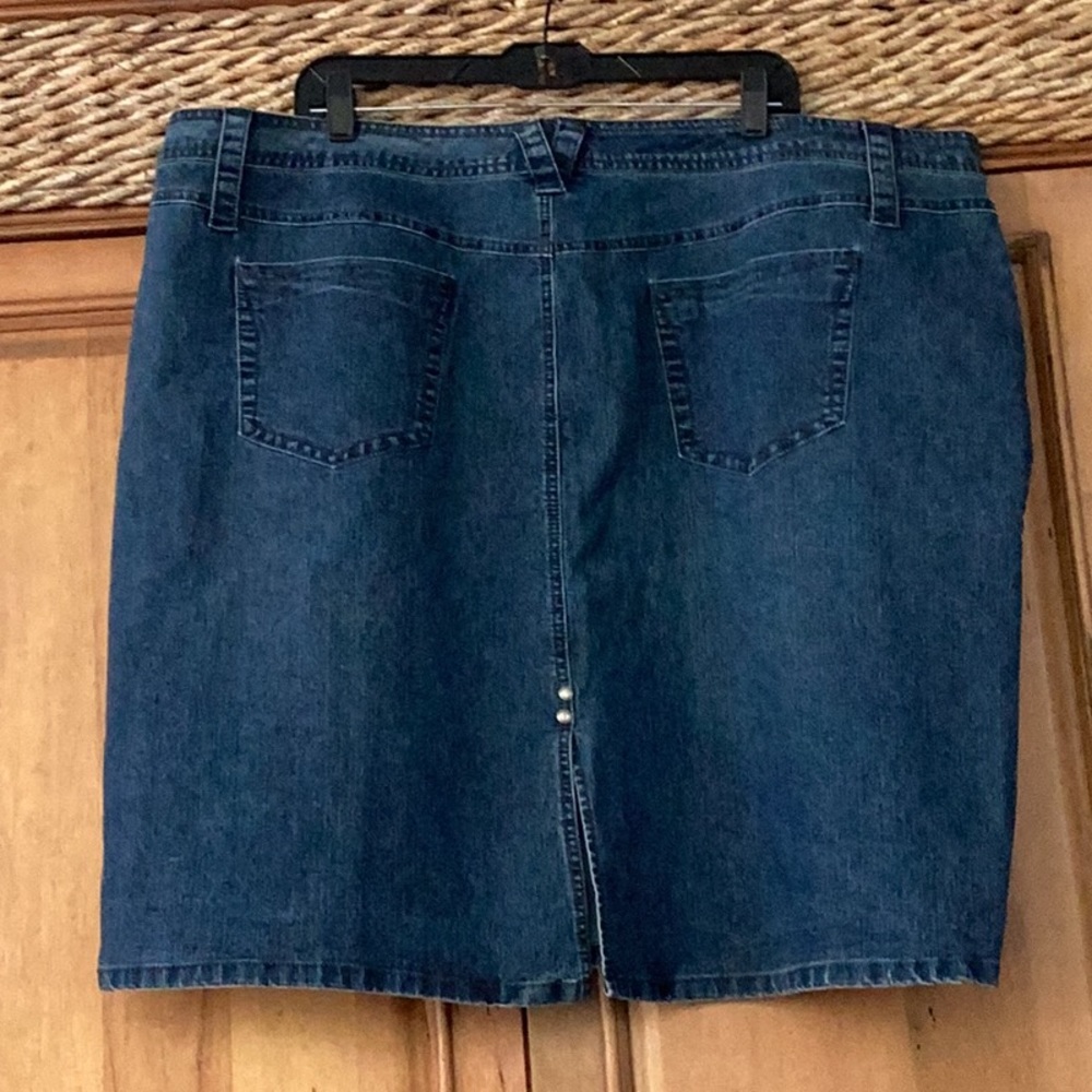 🦋NWOT Avenue Jeans So Fun Size 26 Awesome Denim Skirt Wardrobe Must Have 🦋 - Picture 4 of 9